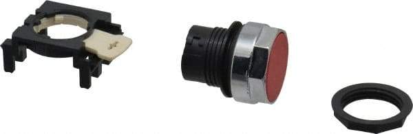 Eaton Cutler-Hammer - 25mm Mount Hole, Flush, Pushbutton Switch Only - Round, Red Pushbutton, Nonilluminated, Momentary (MO) - Apex Tool & Supply
