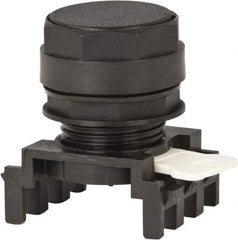 Eaton Cutler-Hammer - 25mm Mount Hole, Flush, Pushbutton Switch Only - Round, Black Pushbutton, Nonilluminated, Momentary (MO) - Apex Tool & Supply
