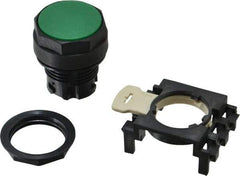 Eaton Cutler-Hammer - 25mm Mount Hole, Flush, Pushbutton Switch Only - Round, Green Pushbutton, Nonilluminated, Momentary (MO) - Apex Tool & Supply