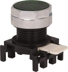 Eaton Cutler-Hammer - 25mm Mount Hole, Flush, Pushbutton Switch Only - Round, Green Pushbutton, Illuminated, Momentary (MO) - Apex Tool & Supply