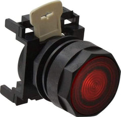 Eaton Cutler-Hammer - 25mm Mount Hole, Flush, Pushbutton Switch Only - Round, Red Pushbutton, Illuminated, Momentary (MO) - Apex Tool & Supply