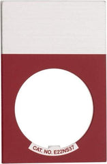 Eaton Cutler-Hammer - Rectangular, Aluminum Legend Plate - Blank - Silver Background, Black Letters, 22-1/2mm Hole Diameter, 1.17 Inch Wide x 1.77 Inch High - Apex Tool & Supply