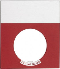 Eaton Cutler-Hammer - Legend Plate - Blank - Red Background, 22-1/2mm Hole Diameter - Apex Tool & Supply