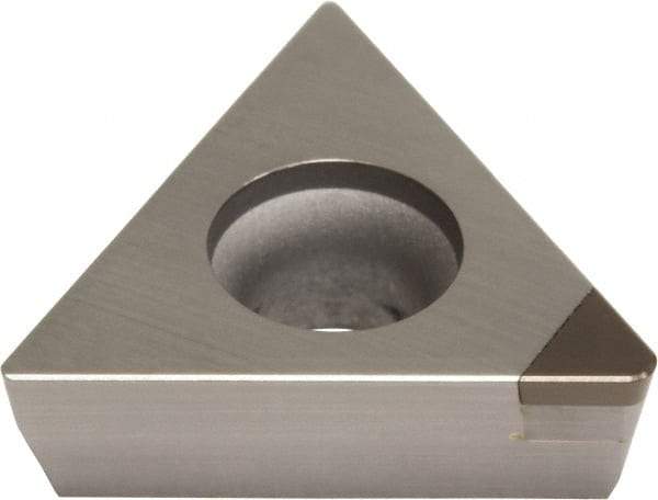 Sumitomo - TPGA222 Grade BN2000 PCBN Turning Insert - Uncoated, 60° Triangle, 1/4" Inscr Circle, 1/8" Thick, 1/32" Corner Radius - Apex Tool & Supply