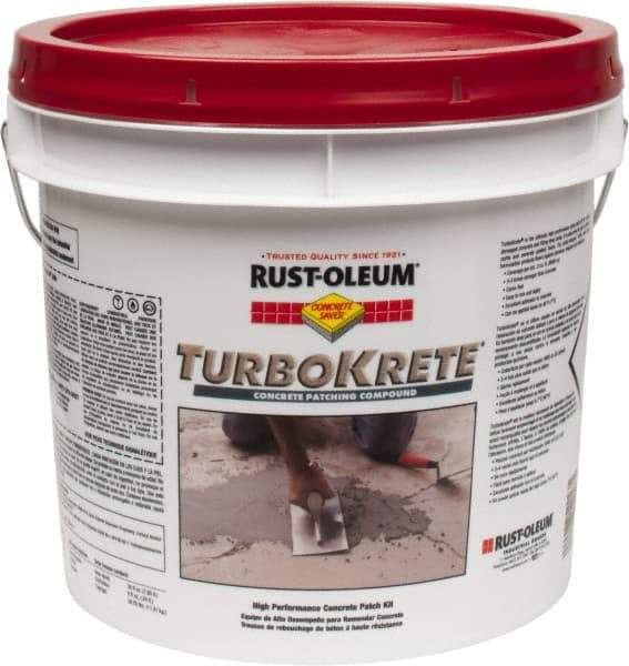 Rust-Oleum - 3.5 Gal Epoxy Patch Kit - Gray, 6.5 Sq Ft Coverage, 100% Solids Epoxy/Aggregate Patching Compound - Apex Tool & Supply