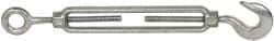 Made in USA - 400 Lb Load Limit, 1/4" Thread Diam, 4" Take Up, Steel Hook & Eye Turnbuckle - 8-1/4" Closed Length - Apex Tool & Supply