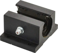 L.M76 - 0.5005" Inside Diam, Open Single Pillow Block Linear Bearing - 2" Overall Width - Apex Tool & Supply