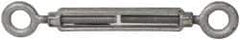 Made in USA - 2,200 Lb Load Limit, 1/2" Thread Diam, 6" Take Up, Steel Eye & Eye Turnbuckle - 13" Closed Length - Apex Tool & Supply
