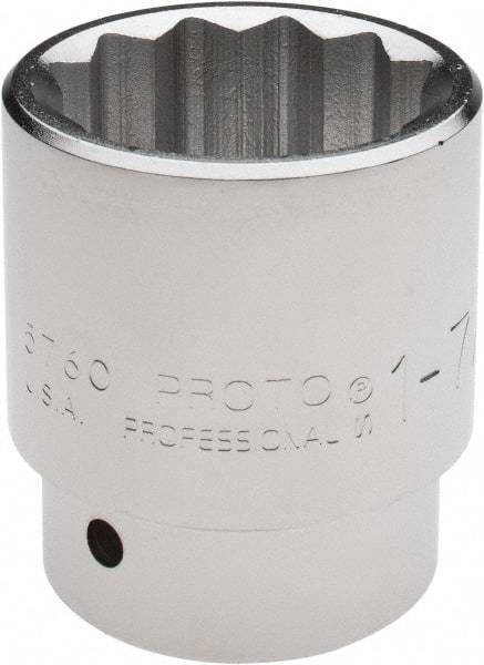 Proto - 1-7/8", 1" Drive, Standard Hand Socket - 12 Points, 3-5/16" OAL - Apex Tool & Supply