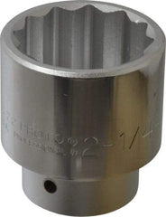 Proto - 2-1/4", 1" Drive, Standard Hand Socket - 12 Points, 3-13/16" OAL - Apex Tool & Supply