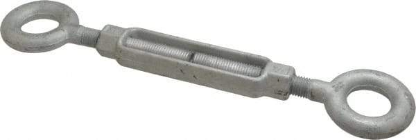 Made in USA - 7,200 (Eye) Lb Load Limit, 7/8" Thread Diam, 6" Take Up, Steel Eye & Eye Turnbuckle - 18" Closed Length - Apex Tool & Supply