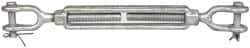 Made in USA - 2,200 Lb Load Limit, 1/2" Thread Diam, 6" Take Up, Steel Jaw & Jaw Turnbuckle - 13" Closed Length - Apex Tool & Supply