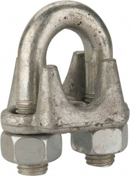 Value Collection - 7/8" Wire Rope U-Bolt Clip - Forged Steel, Galvanized - Apex Tool & Supply