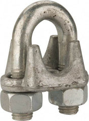 Value Collection - 7/8" Wire Rope U-Bolt Clip - Forged Steel, Galvanized - Apex Tool & Supply