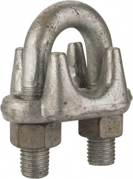 Value Collection - 1" Wire Rope U-Bolt Clip - Forged Steel, Galvanized - Apex Tool & Supply