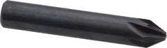 Keo - 1/4" Head Diam, 1/4" Shank Diam, 6 Flute 60° High Speed Steel Countersink - Bright Finish, 1-1/2" OAL, Single End, Straight Shank, Right Hand Cut - Apex Tool & Supply