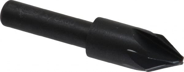 Keo - 3/8" Head Diam, 1/4" Shank Diam, 6 Flute 60° High Speed Steel Countersink - Apex Tool & Supply