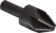 Keo - 1" Head Diam, 1/2" Shank Diam, 6 Flute 60° High Speed Steel Countersink - Bright Finish, 2-3/4" OAL, Single End, Straight Shank, Right Hand Cut - Apex Tool & Supply
