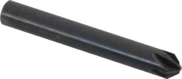 Keo - 3/16" Head Diam, 3/16" Shank Diam, 6 Flute 82° High Speed Steel Countersink - Bright Finish, 1-3/8" OAL, Single End, Straight Shank, Right Hand Cut - Apex Tool & Supply