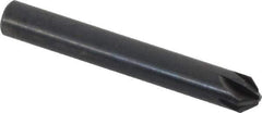 Keo - 3/16" Head Diam, 3/16" Shank Diam, 6 Flute 82° High Speed Steel Countersink - Bright Finish, 1-3/8" OAL, Single End, Straight Shank, Right Hand Cut - Apex Tool & Supply
