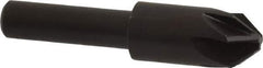 Keo - 3/8" Head Diam, 1/4" Shank Diam, 6 Flute 82° High Speed Steel Countersink - Bright Finish, 1-3/4" OAL, Single End, Straight Shank, Right Hand Cut - Apex Tool & Supply
