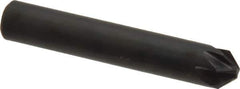 Keo - 1/4" Head Diam, 1/4" Shank Diam, 6 Flute 90° High Speed Steel Countersink - Bright Finish, 1-1/2" OAL, Single End, Straight Shank, Right Hand Cut - Apex Tool & Supply