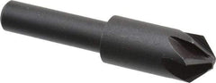 Keo - 3/8" Head Diam, 1/4" Shank Diam, 6 Flute 90° High Speed Steel Countersink - Bright Finish, 1-3/4" OAL, Single End, Straight Shank, Right Hand Cut - Apex Tool & Supply