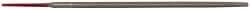 Simonds File - 6" Long, Second Cut, Round American-Pattern File - Double Cut, Tang - Apex Tool & Supply