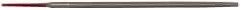 Simonds File - 6" Long, Second Cut, Round American-Pattern File - Double Cut, Tang - Apex Tool & Supply