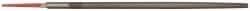 Simonds File - 8" Long, Second Cut, Round American-Pattern File - Double Cut, Tang - Apex Tool & Supply