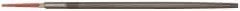 Simonds File - 8" Long, Second Cut, Round American-Pattern File - Double Cut, Tang - Apex Tool & Supply
