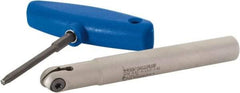 Iscar - 5/8" Cut Diam, 5/8" Shank Diam, 5.1" OAL, Indexable Ball Nose End Mill - 1.4" Head Length, Straight Shank, HCM D.62 Toolholder, HBF D.62, HBR D.62, HCR D.62 Insert - Apex Tool & Supply