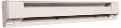 Marley - 72" Long, 240/208 Volt, 1500 Watt, 5100 BTU, Electric Baseboard Heater - Copper Element, Aluminum Fins, White - Apex Tool & Supply