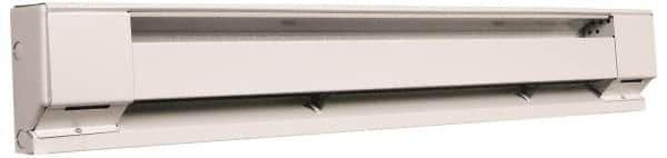 Marley - 48" Long, 240/208 Volt, 1000 Watt, 3413 BTU, Electric Baseboard Heater - Copper Element, Aluminum Fins, White - Apex Tool & Supply