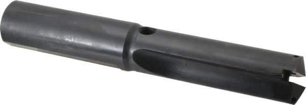 Allied Machine and Engineering - Series 2.5, 1-3/16 to 1-3/8" Diam, 1-1/4" Diam Straight Shank, Straight Flute Spade Drill - 3-3/8" Max Depth, 4-41/64" Body Length, 8" OAL, Short Length, Through Coolant - Apex Tool & Supply