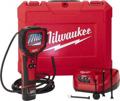 Milwaukee Tool - 0.3543 Inch Wide Camera Head, 9 Ft. Probe, 1x Magnification Rotating Inspection Camera - 0.3543 Inch Probe Diameter, 2.7 Inch LCD Display, 320 x 240 Resolution - Apex Tool & Supply