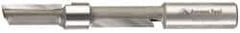 Amana Tool - 1/2" Diam, 1/2" Shank Diam, 1-1/8" Length of Cut, 2 Flute Straight Plunge Router Bit - 4-1/4" Overall Length, Piloted, Carbide Tipped - Apex Tool & Supply