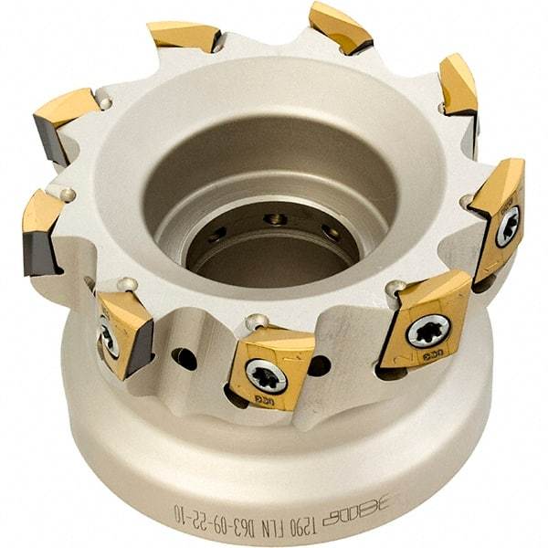 Iscar - 7 Inserts, 3" Cut Diam, 1" Arbor Diam, 0.551" Max Depth of Cut, Indexable Square-Shoulder Face Mill - 0/90° Lead Angle, 2" High, T290 LN.T 1506 Insert Compatibility, Through Coolant, Series SumoMill - Apex Tool & Supply