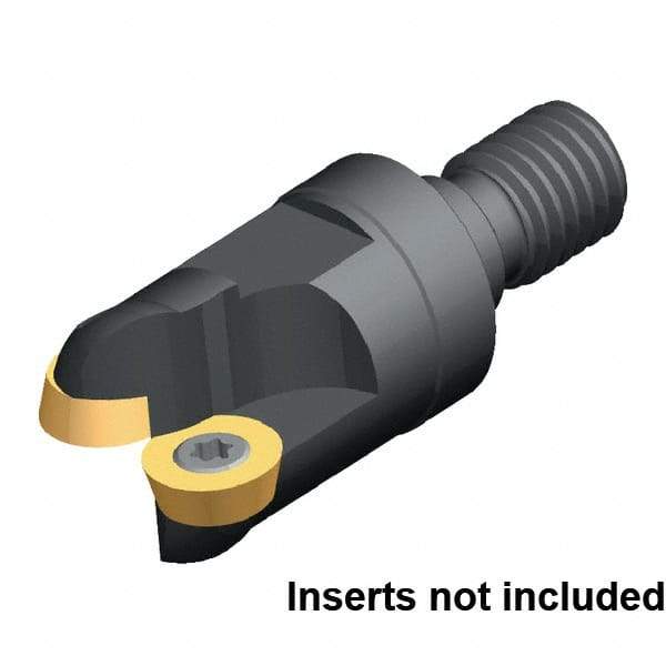 Kennametal - 25mm Cutting Diam, 63/64" Max Depth of Cut, Modular Connection Indexable Copy End Mill - 2 Inserts, RD.X 1003.. Insert - Apex Tool & Supply