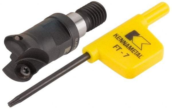 Kennametal - 15mm Cutting Diam, 0.5906" Max Depth of Cut, Modular Connection Indexable Copy End Mill - 2 Inserts, RD.. 0702.. Insert - Apex Tool & Supply