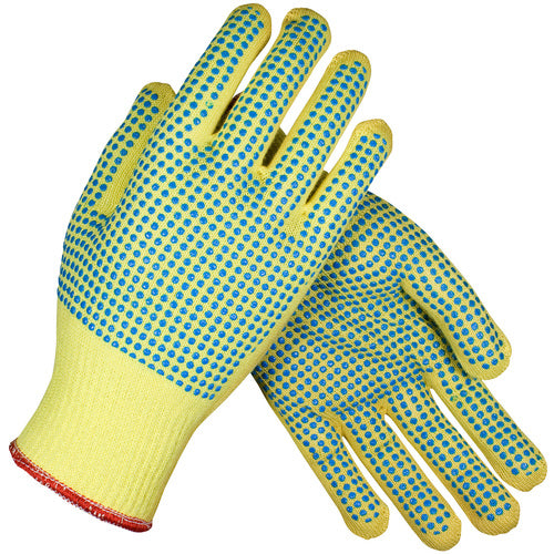 ‎08-K200PDD/S Gloves w/Kevlar Brand - 100% Kevlar - 13 Gauge - Lt. Wgt - ANSI2 - Dots One Side - Exact Industrial Supply