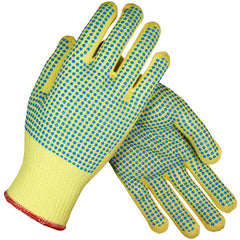 ‎08-K200PDD/XL Gloves w/Kevlar Brand - 100% Kevlar - 13 Gauge - Lt. Wgt - ANSI2 - Dots One Side - Exact Industrial Supply