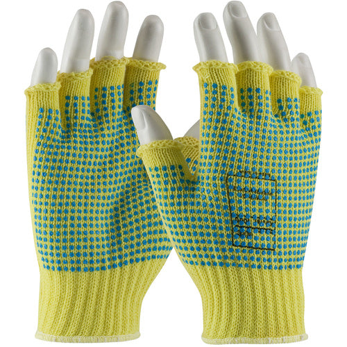 ‎08-K259PDD/XL Gloves w/Kevlar Brand - Kevlar 1/2 Fngr - Dts 2 Sides - 7 Gg - M. Wgt - ANSI2 - Dots 2 Sides - Exact Industrial Supply
