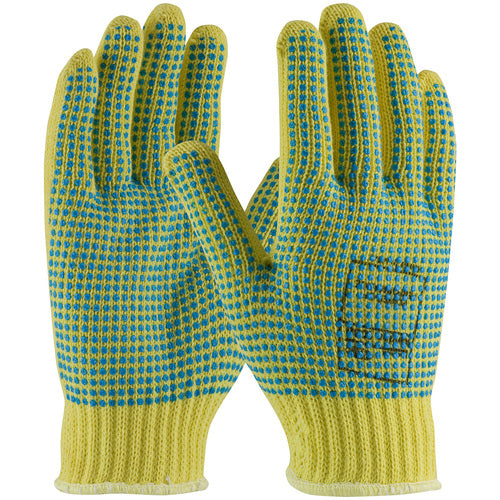 ‎08-K350PDD/L Gloves w/Kevlar Brand - 100% Kevlar - 7 Gg - M. Wgt - ANSI2 Dots 2 Sides/Extended Cuff - Exact Industrial Supply
