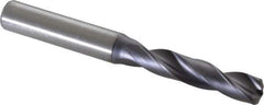 Kennametal - 8.60044mm 140° Spiral Flute Solid Carbide Screw Machine Drill Bit - Right Hand Cut, 47mm Flute Length, 89mm OAL, Standard Point, Straight Shank - Apex Tool & Supply
