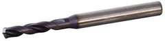 Kennametal - 6.7mm 140° Solid Carbide Jobber Drill - TiAlN Finish, Right Hand Cut, Spiral Flute, Straight Shank, 91mm OAL, Standard Point - Apex Tool & Supply