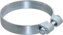 Made in USA - 5.17" ID, Steel Zinc Plated BCE Band Style Clamp - 0.12" Thick, 5" Hose - Apex Tool & Supply
