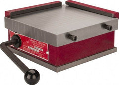 Suburban Tool - Standard Pole Square Permanent Magnetic Block Chuck - 6" Long x 6" Wide x 2-5/8" High, Ceramic - Apex Tool & Supply