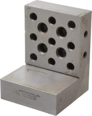 Suburban Tool - 3" Wide x 4" Deep x 3" High Steel Precision-Ground Angle Plate - Standard Plate, Machined Holes on Surface, Open End, 1" Thick, Single Plate - Apex Tool & Supply