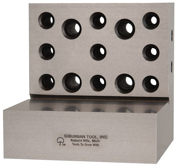Suburban Tool - 4" Wide x 4" Deep x 4" High Steel Precision-Ground Angle Plate - Apex Tool & Supply